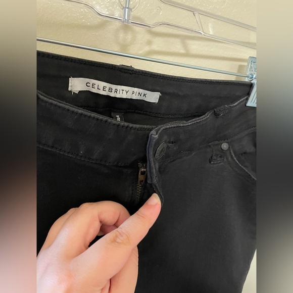 ✨Celebrity Pink Mid Rise Ankle Skinny Black Jeans Size 9/29 - Picture 5 of 12